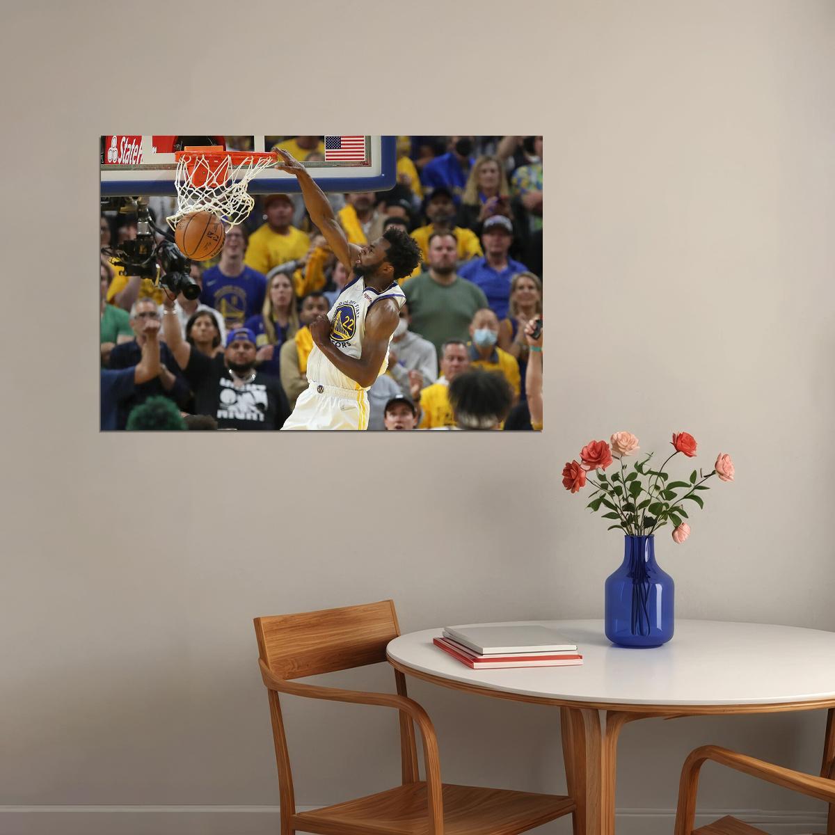 Golden State Playoff Finals Wiggins Dunk Poster Wall Art Print Home Wall Decor - xonomax