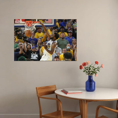 Golden State Playoff Finals Wiggins Dunk Poster Wall Art Print Home Wall Decor - xonomax