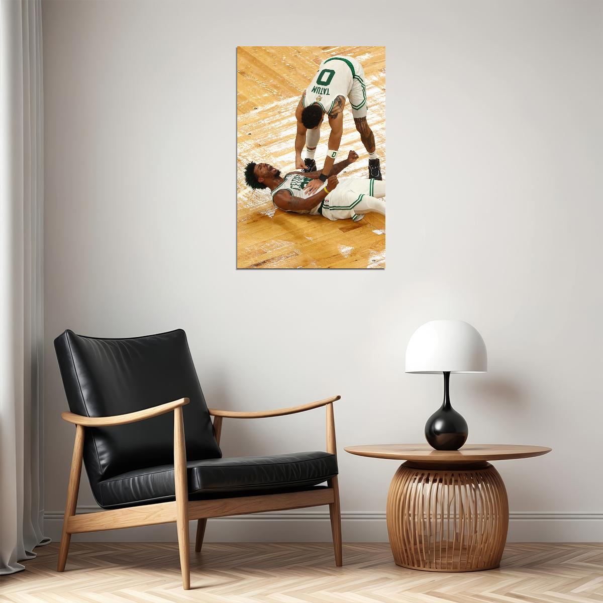 Boston Playoff Finals Tatum And Marcus Poster Wall Art Print Home Wall Decor - xonomax