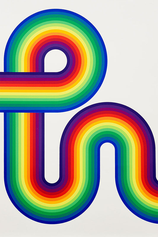 70s Rainbow Colorful Efect Poster Wall Art Print Home Wall Decor - xonomax