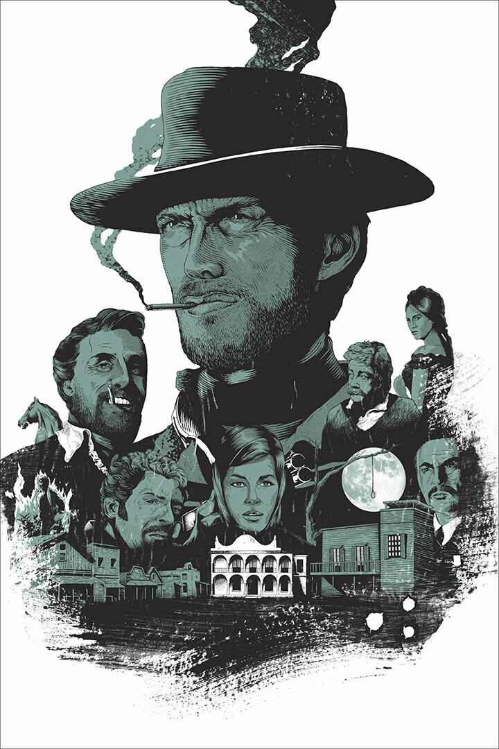 Clint Eastwood A Fistful Of Dollars Movie Printing Poster Wall Art Print Home Wall Decor - xonomax