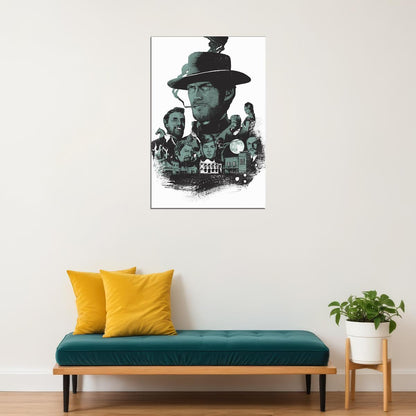 Clint Eastwood A Fistful Of Dollars Movie Printing Poster Wall Art Print Home Wall Decor - xonomax