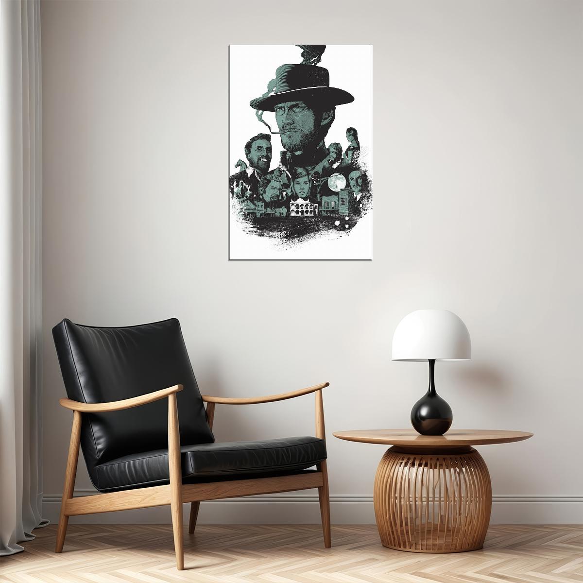 Clint Eastwood A Fistful Of Dollars Movie Printing Poster Wall Art Print Home Wall Decor - xonomax