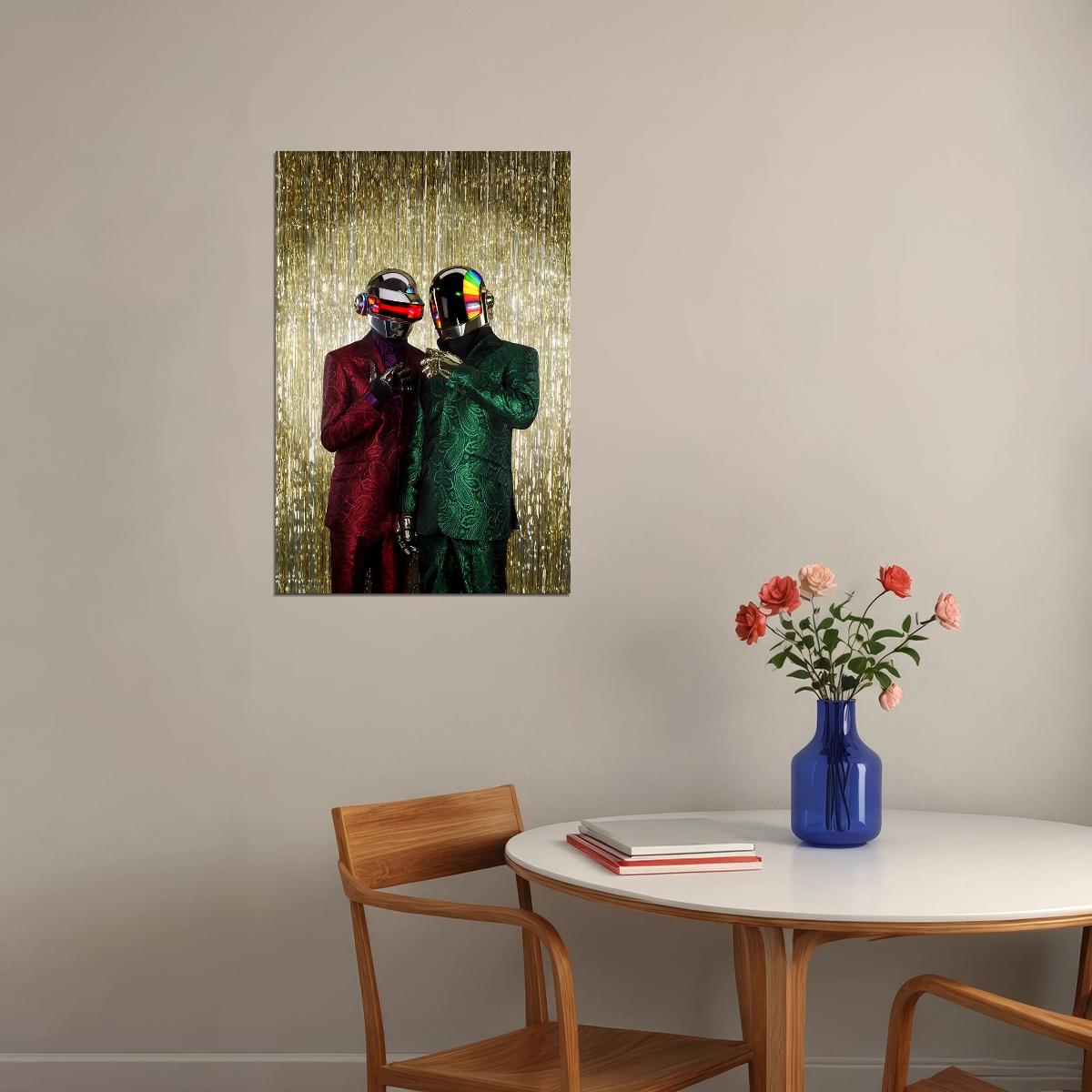 Daft Punk Music Star Men In Helmets Musician Poster Wall Art Print Home Wall Decor - xonomax