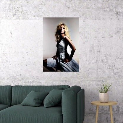 Kate Moss Model Beautiful Artist Black White Poster Wall Art Print Home Wall Decor - xonomax