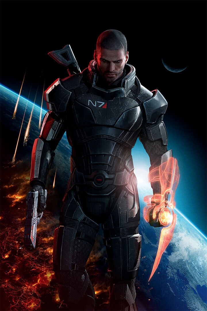 Mass Effect Video Game Science Fiction Role Play Poster Wall Art Print Home Wall Decor - xonomax