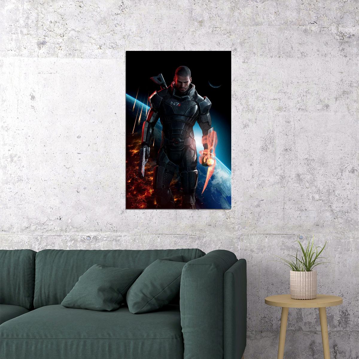 Mass Effect Video Game Science Fiction Role Play Poster Wall Art Print Home Wall Decor - xonomax