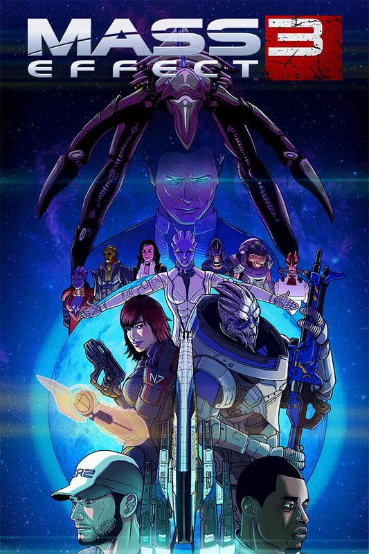 Mass Effect Video Game Science Fiction Role Play Poster Wall Art Print Home Wall Decor