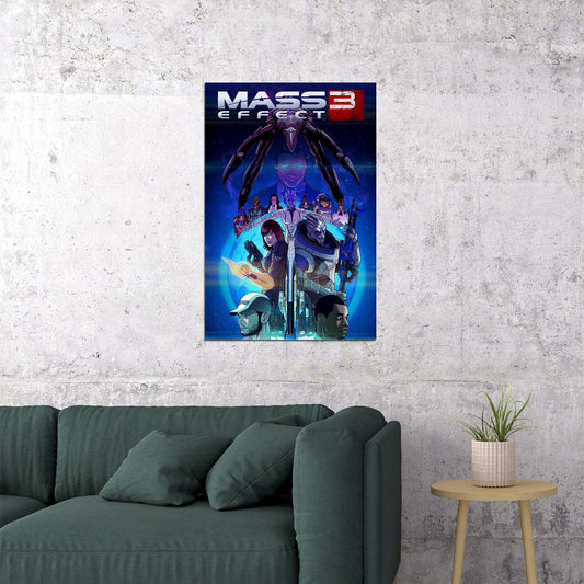 Mass Effect Video Game Science Fiction Role Play Poster Wall Art Print Home Wall Decor