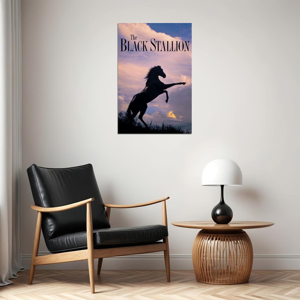 Black Stallion 1979 Movie Family Sport Adventure Poster Wall Art Print Home Wall Decor - xonomax