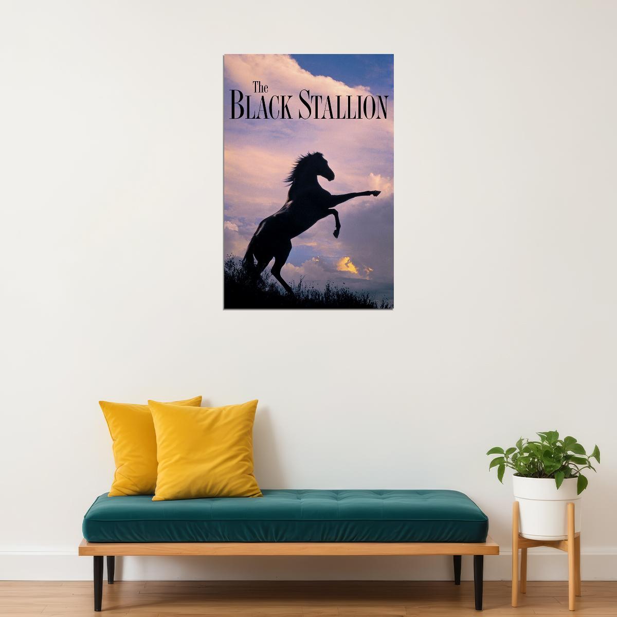 Black Stallion 1979 Movie Family Sport Adventure Poster Wall Art Print Home Wall Decor - xonomax