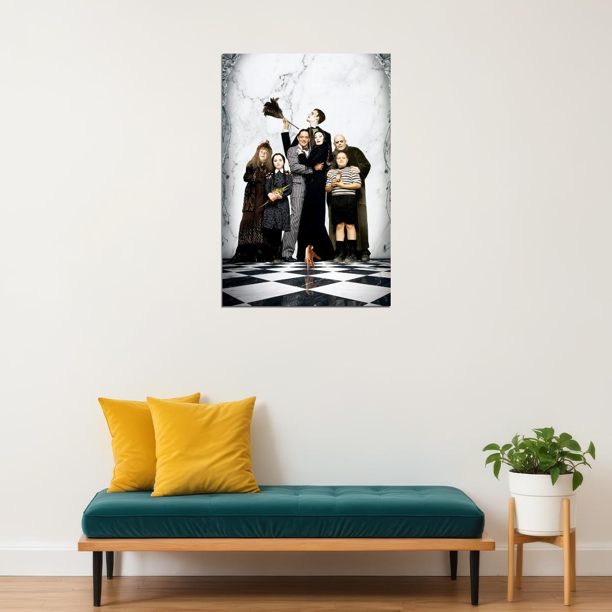The Addams Family Morticia Lurch Gomez Uncle Fester Poster Wall Art Print Home Wall Decor - xonomax
