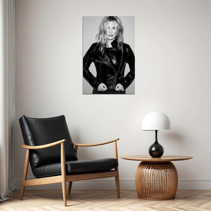 Kate Moss Super Model Black White Beautiful Icon Poster Wall Art Print Home Wall Decor - xonomax
