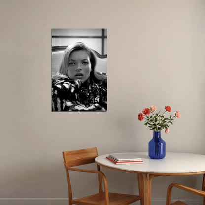 Kate Moss Super Model Beautiful Artist Black White Poster Wall Art Print Home Wall Decor - xonomax