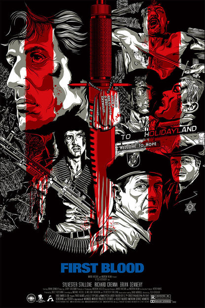 First Blood Movie Stallone Rambo Thriller Action Poster Wall Art Print Home Wall Decor - xonomax