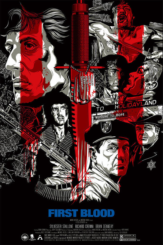 First Blood Movie Stallone Rambo Thriller Action Poster Wall Art Print Home Wall Decor - xonomax