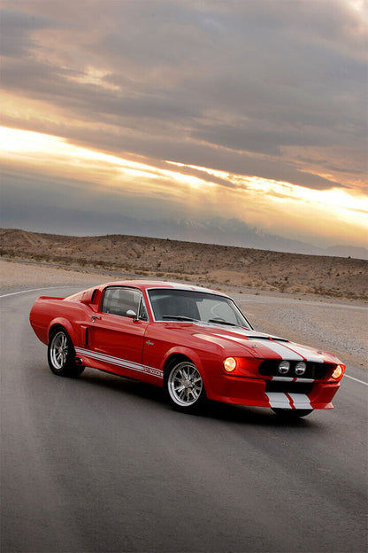 Mustang Gt500 Picture Generations Inspired Poster Wall Art Print Home Wall Decor - xonomax