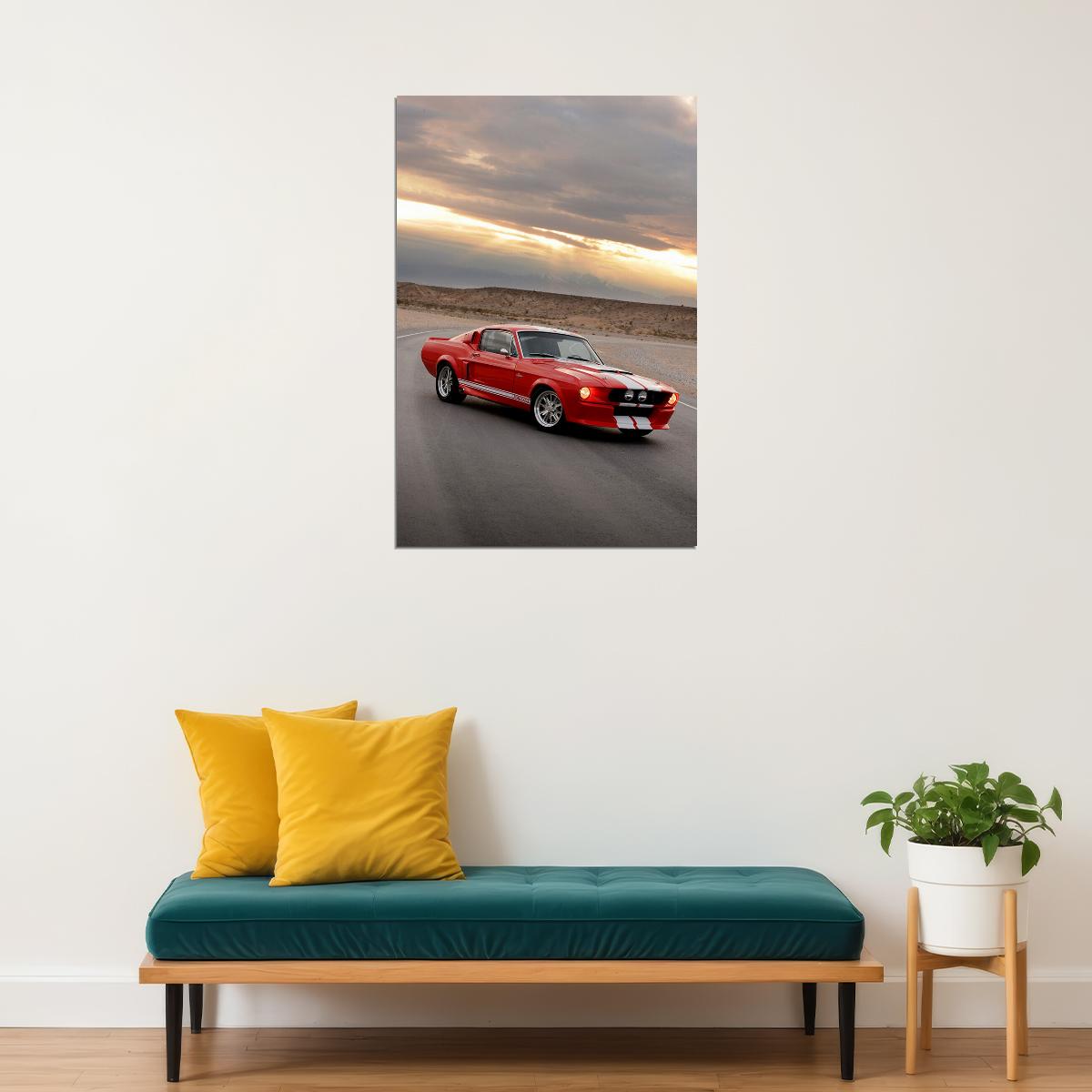 Mustang Gt500 Picture Generations Inspired Poster Wall Art Print Home Wall Decor - xonomax