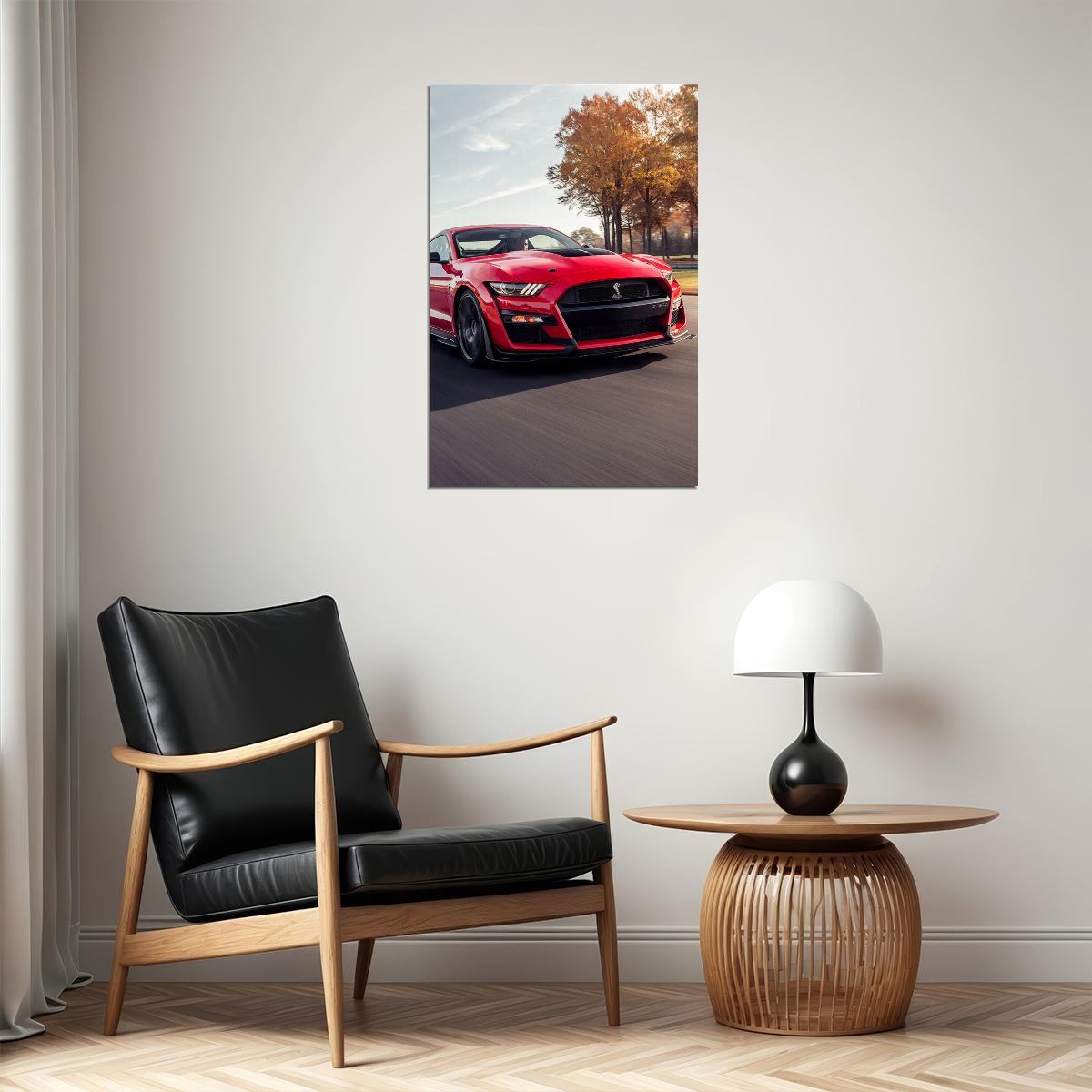 Mustang Gt500 Generations Inspired Land Vehicle Poster Wall Art Print Home Wall Decor - xonomax