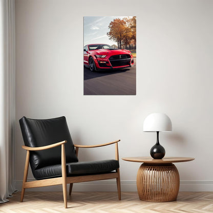 Mustang Gt500 Generations Inspired Land Vehicle Poster Wall Art Print Home Wall Decor - xonomax