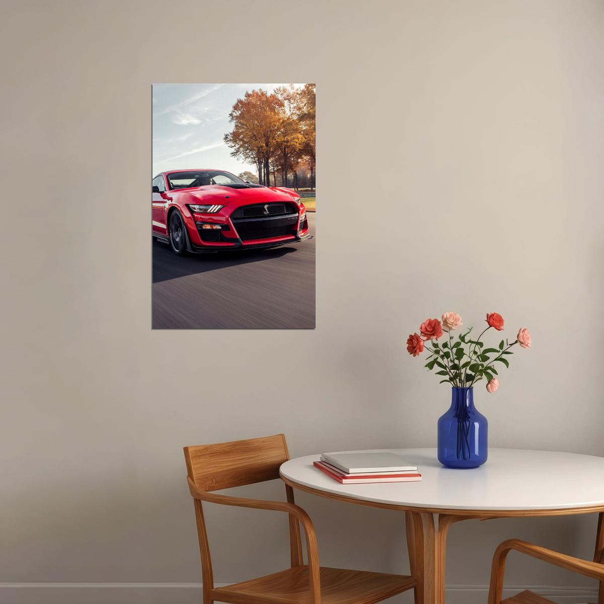 Mustang Gt500 Generations Inspired Land Vehicle Poster Wall Art Print Home Wall Decor - xonomax