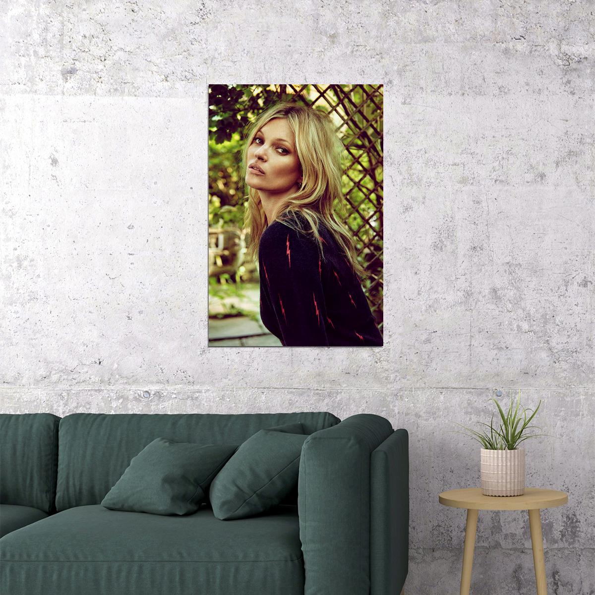 Kate Moss Fashion Model Artist Icon Poster Wall Art Print Home Wall Decor - xonomax
