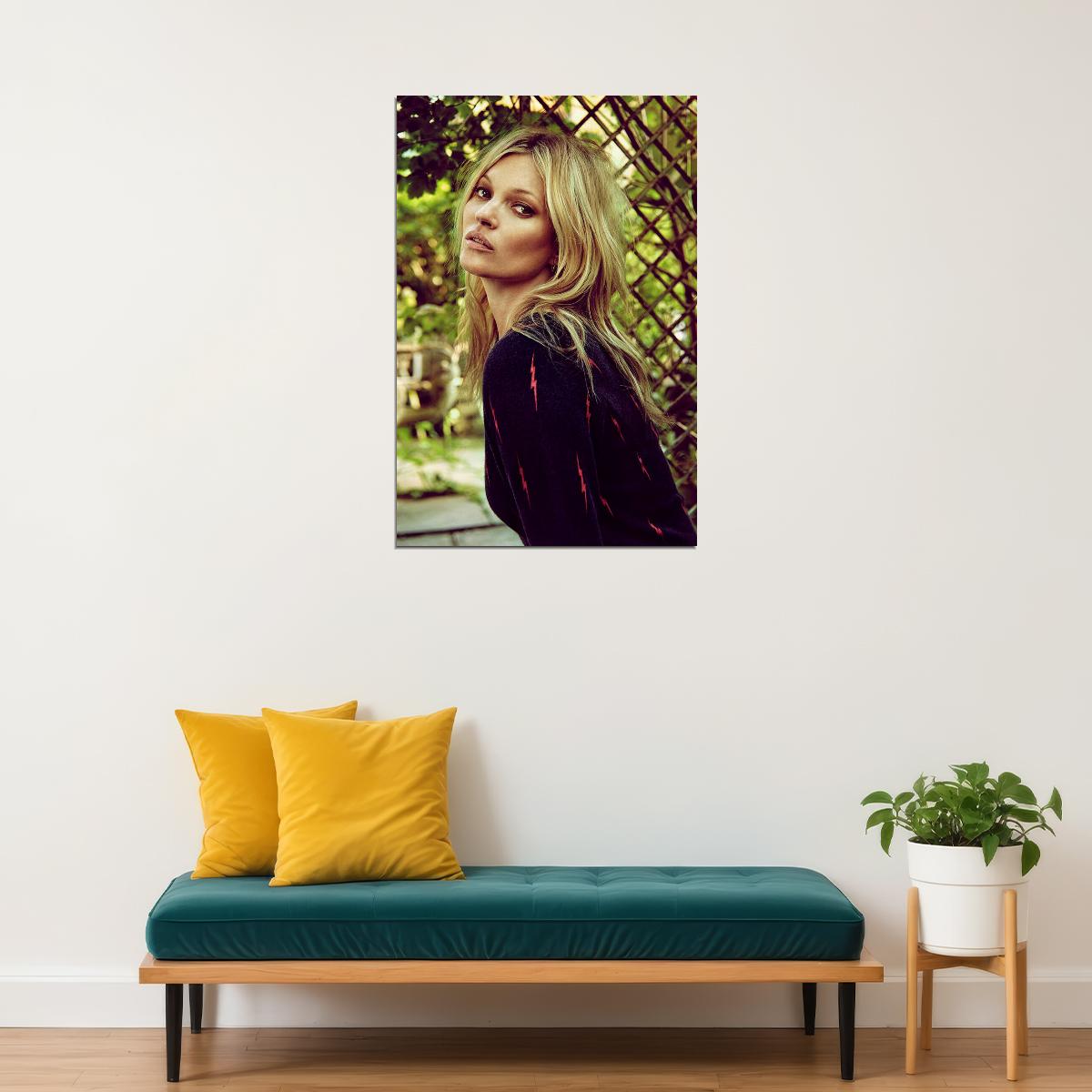 Kate Moss Fashion Model Artist Icon Poster Wall Art Print Home Wall Decor - xonomax