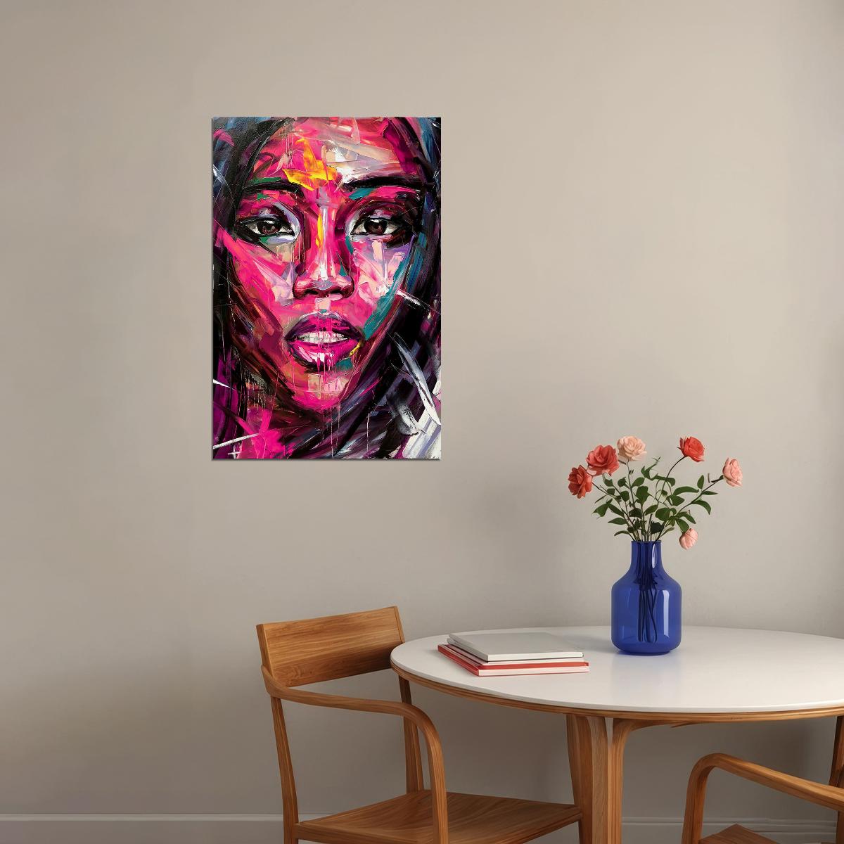 Graffiti Pop Artgirls Colourful Oil Painting Face Poster Wall Art Print Home Wall Decor - xonomax