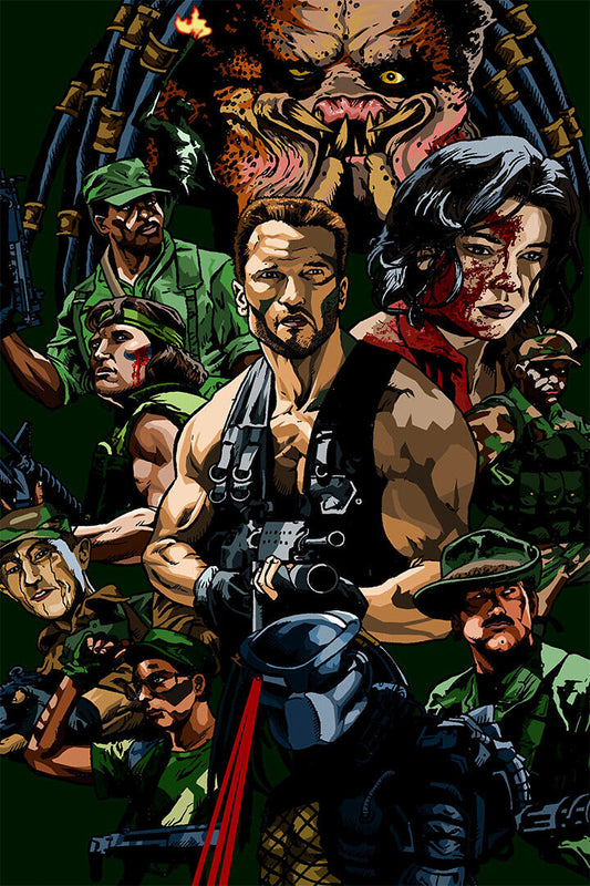 Predator Arnold Schwarzenegger Movie Horror Action Poster Wall Art Print Home Wall Decor - xonomax