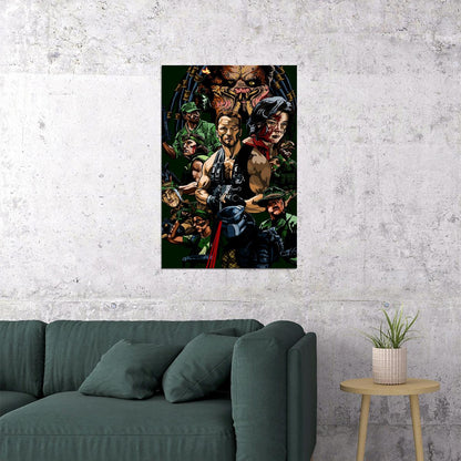 Predator Arnold Schwarzenegger Movie Horror Action Poster Wall Art Print Home Wall Decor - xonomax
