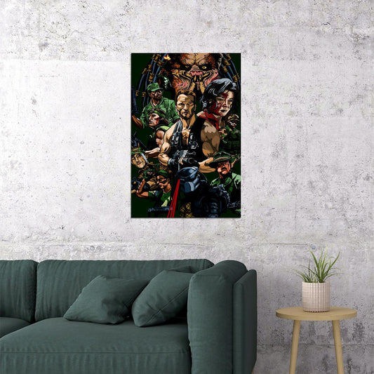 Predator Arnold Schwarzenegger Movie Horror Action Poster Wall Art Print Home Wall Decor - xonomax