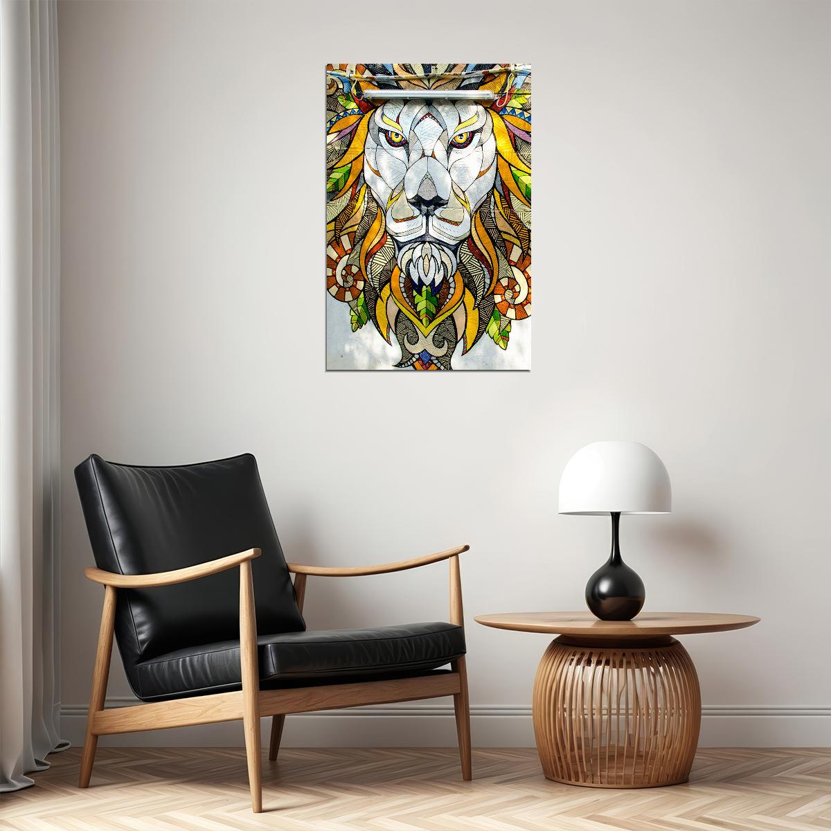 Modern Graffiti Street Animal Lion Poster Wall Art Print Home Wall Decor - xonomax