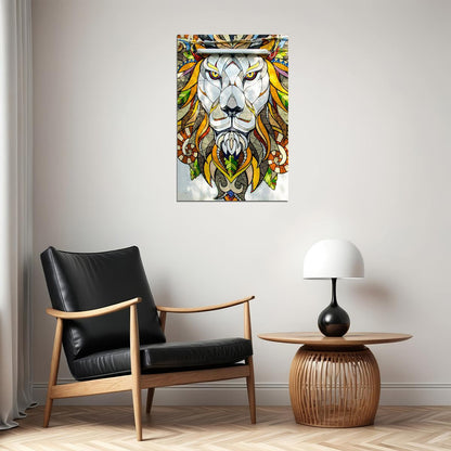Modern Graffiti Street Animal Lion Poster Wall Art Print Home Wall Decor - xonomax