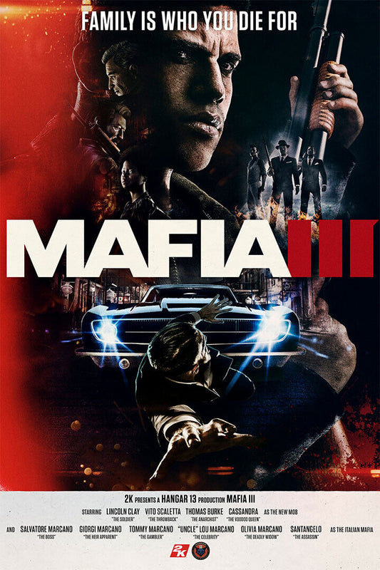Mafia Iii Video Game Single Player Action Game Poster Wall Art Print Home Wall Decor