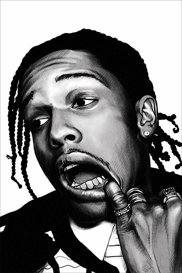 Modern Asap Rocky Rap Singer Artist Poster Wall Art Print Home Wall Decor - xonomax