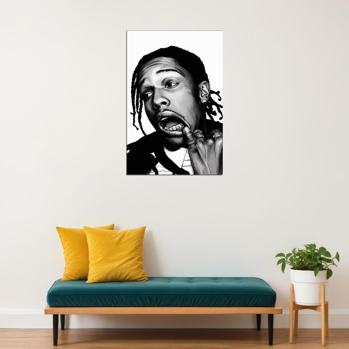 Modern Asap Rocky Rap Singer Artist Poster Wall Art Print Home Wall Decor - xonomax