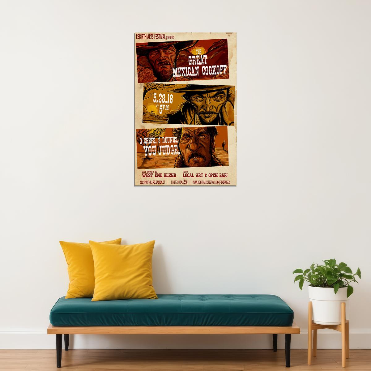 Clint Eastwood The Good The Bad The Ugly Cowboy Poster Wall Art Print Home Wall Decor - xonomax