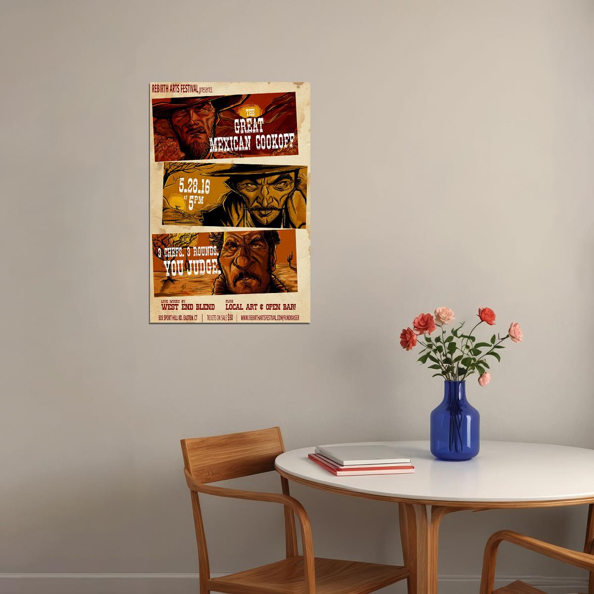 Clint Eastwood The Good The Bad The Ugly Cowboy Poster Wall Art Print Home Wall Decor - xonomax