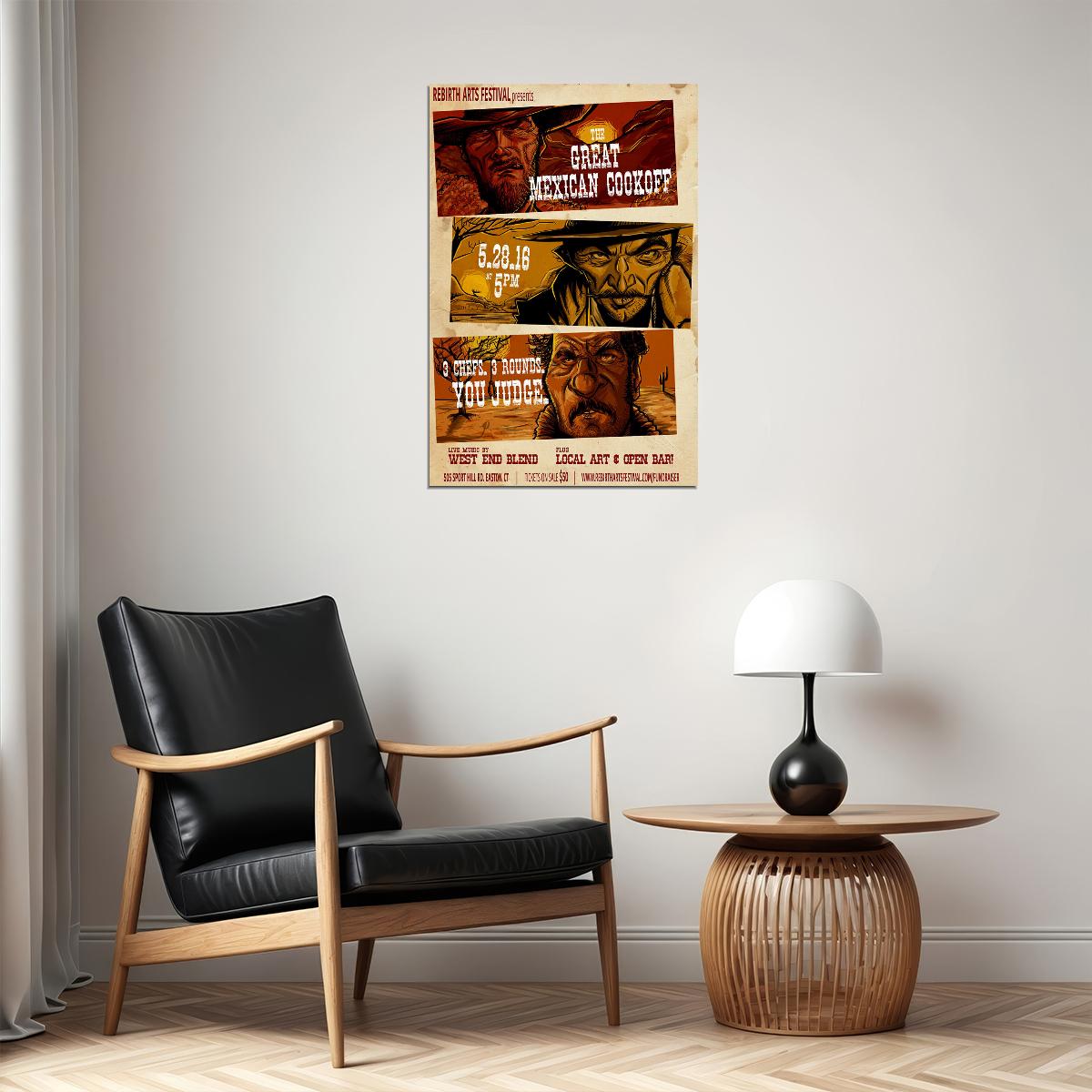 Clint Eastwood The Good The Bad The Ugly Cowboy Poster Wall Art Print Home Wall Decor - xonomax