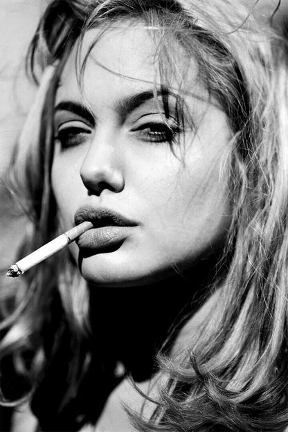 Black And White Smoking Woman Smoke Effect Poster Wall Art Print Home Wall Decor - xonomax