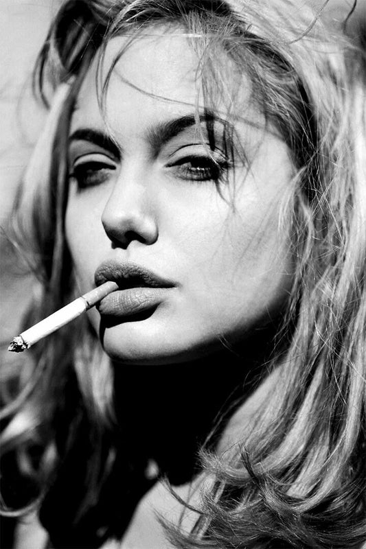 Black And White Smoking Woman Smoke Effect Poster Wall Art Print Home Wall Decor - xonomax