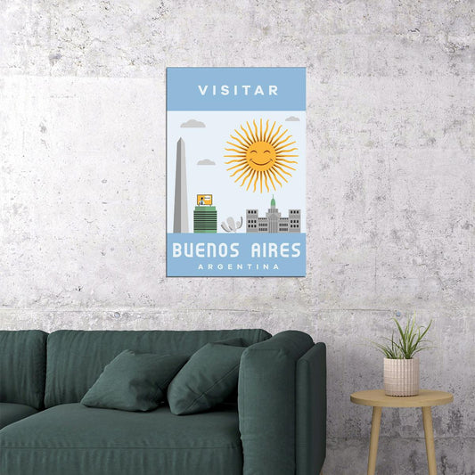 Buenos Aires Travel Landscape Poster Wall Art Print Home Wall Decor - xonomax