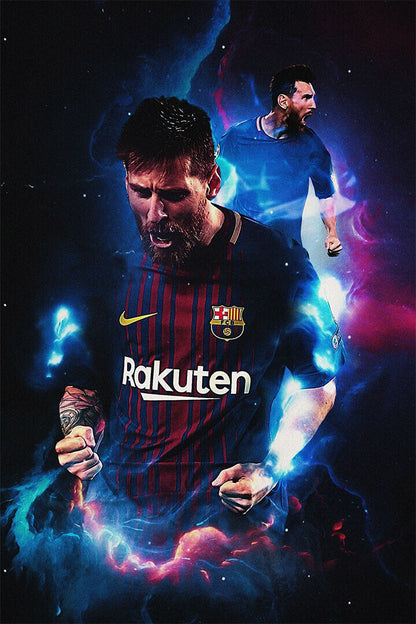Football Star King Messi Poster Wall Art Print Home Wall Decor - xonomax