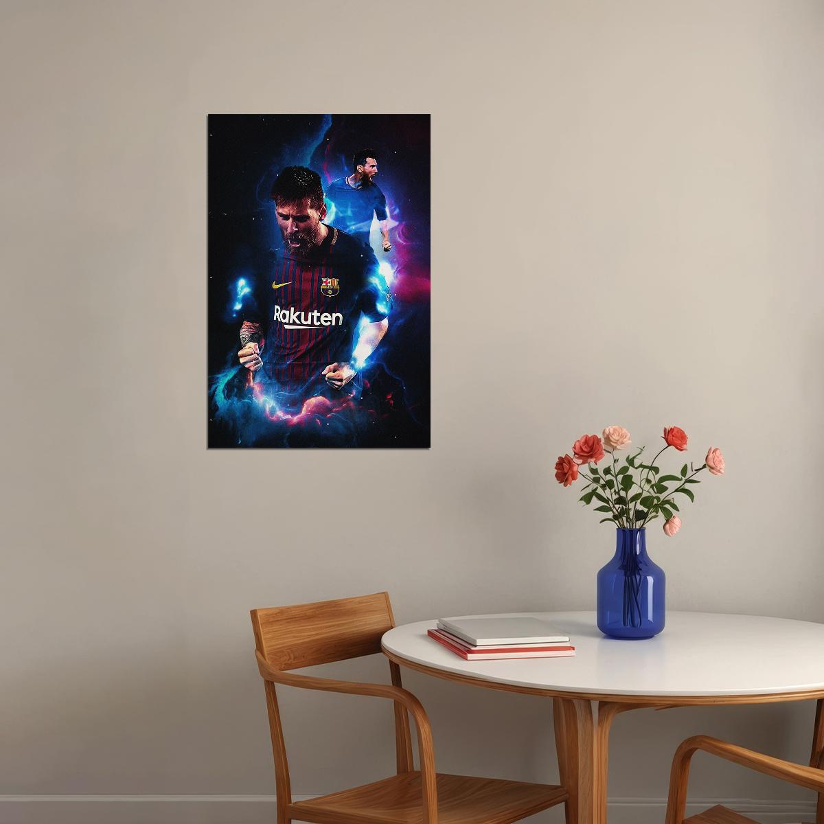 Football Star King Messi Poster Wall Art Print Home Wall Decor - xonomax