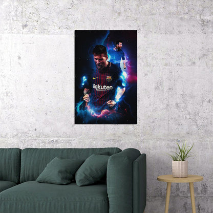 Football Star King Messi Poster Wall Art Print Home Wall Decor - xonomax