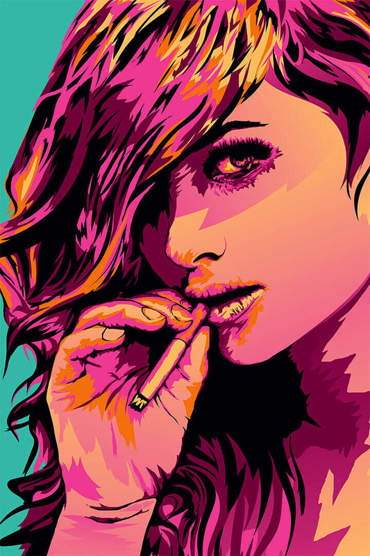 Smoking Girl Hot Color Picture Poster Wall Art Print Home Wall Decor - xonomax