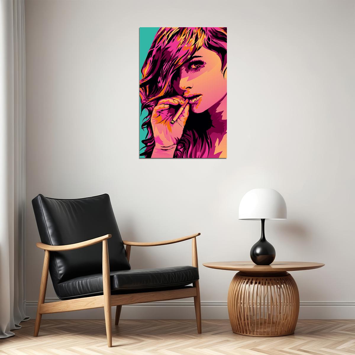 Smoking Girl Hot Color Picture Poster Wall Art Print Home Wall Decor - xonomax