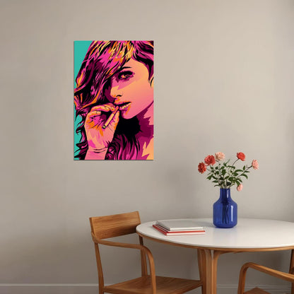 Smoking Girl Hot Color Picture Poster Wall Art Print Home Wall Decor - xonomax