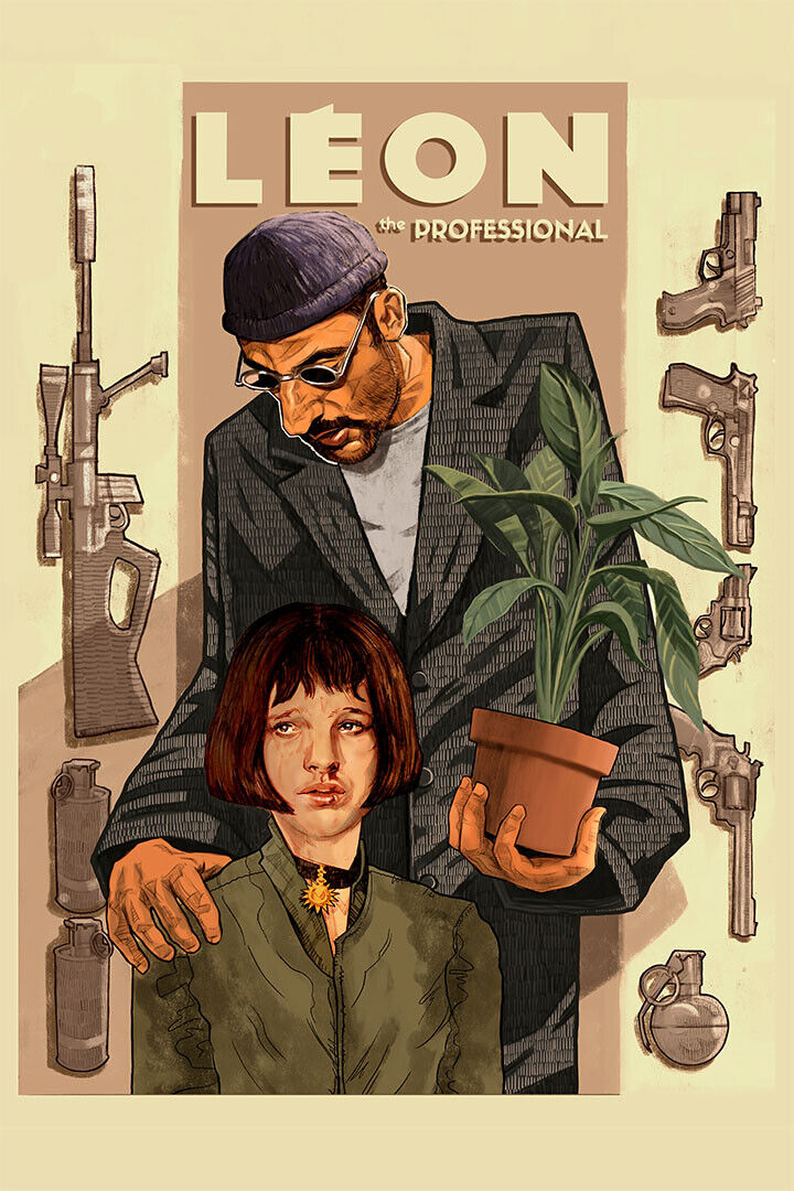 Leon This Killer Is Not Too Cold Movie Drama Crime Poster Wall Art Print Home Wall Decor - xonomax