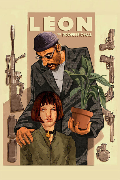 Leon This Killer Is Not Too Cold Movie Drama Crime Poster Wall Art Print Home Wall Decor - xonomax